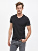 V-neck Basic Fit Black T-shirt