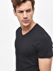 V-neck Basic Fit Black T-shirt