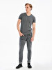 V-neck Basic Fit Anthracite T-shirt