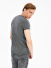 V-neck Basic Fit Anthracite T-shirt