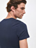 V-neck Basic Fit Navy T-shirt