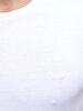 Crew Neck Basic Short Arm Slim White T-shirt