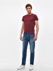 Crew Neck Basic Short Arm Slim Red T-shirt