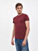 Crew Neck Basic Short Arm Slim Red T-shirt