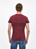 Crew Neck Basic Short Arm Slim Red T-shirt