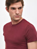Crew Neck Basic Short Arm Slim Red T-shirt