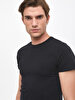 Crew Neck Basic Short Arm Slim Black T-shirt