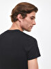 Crew Neck Basic Short Arm Slim Black T-shirt