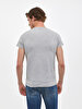 Crew Neck Basic Short Arm Slim Grey T-shirt