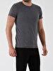 Crew Neck Basic Short Arm Slim Anthracite T-shirt