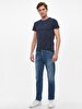 Crew Neck Basic Short Arm Slim Navy T-shirt