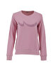 Round Collar Logo Printed Pink Sweatshirt