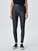 Simulated Leather Zwart Legging