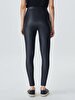 Simulated Leather Zwart Legging