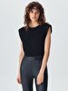 Simulated Leather Zwart Legging