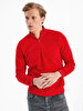 Turtle Neck Zipper Closing Red