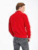 Turtle Neck Zipper Closing Red