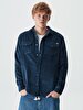 Ribbed Velvet Donkerblauw Overhemd