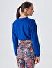 Waist Elastic Blue Sweatshirt