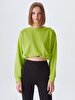 Waist Elastic Green Sweatshirt
