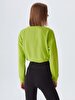 Waist Elastic Green Sweatshirt