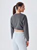 Waist Elastic Grey Sweatshirt
