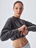 Waist Elastic Grey Sweatshirt