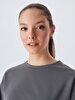 Waist Elastic Grey Sweatshirt