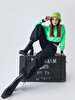 Waist Elastic Green Sweatshirt