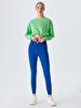 Waist Elastic Green Sweatshirt