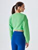 Waist Elastic Green Sweatshirt