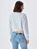 Waist Elastic Grey Sweatshirt