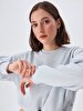 Waist Elastic Grey Sweatshirt