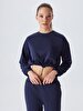 Waist Elastic Navy Sweatshirt