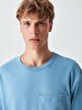 Oversized With Pockets Blue T-shirt