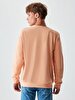 Crew Neck Orange Sweatshirt