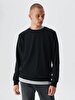 Crew Neck Black Sweatshirt