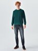 Crew Neck Green Sweatshirt