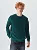 Crew Neck Green Sweatshirt
