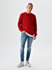 Crew Neck Red Sweatshirt
