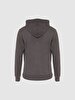 Logo Printed With Hood Anthracite Sweatshirt