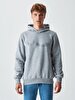 Logo Printed With Hood Grey Sweatshirt