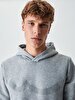 Logo Printed With Hood Grey Sweatshirt