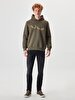 Logo Printed With Hood Green Sweatshirt