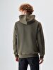 Logo Printed With Hood Green Sweatshirt