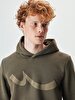 Logo Printed With Hood Green Sweatshirt