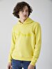Logo Printed With Hood Yellow Sweatshirt