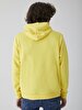 Logo Printed With Hood Yellow Sweatshirt