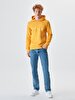 Logo Printed With Hood Yellow Sweatshirt