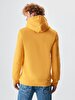 Logo Printed With Hood Yellow Sweatshirt